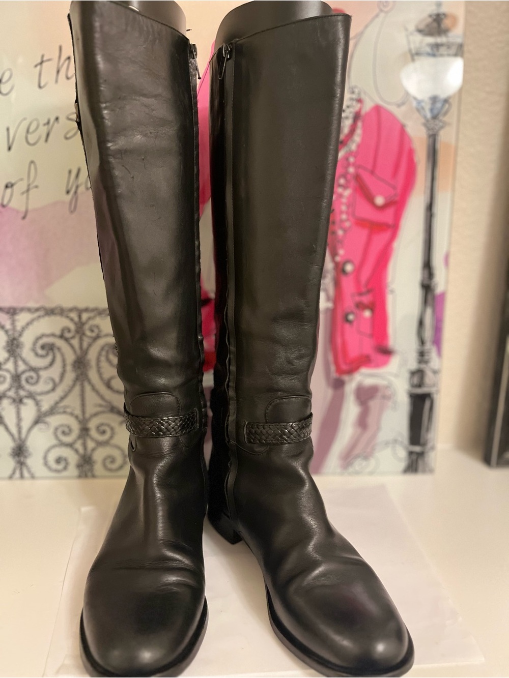 Stéphane Kélian Paris Black Knee-High Leather Boots - Size EU 37 (US 6.5-7)